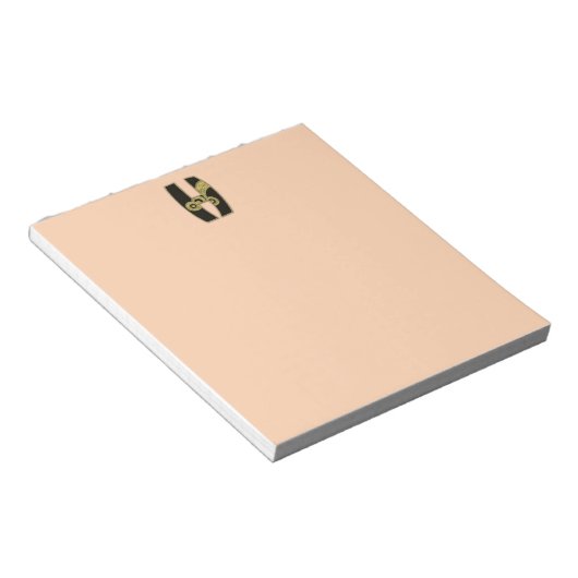 Bloc-note monogramme rétro - H (Incliné)