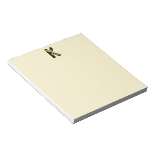 Bloc-note monogramme rétro - K (Incliné)
