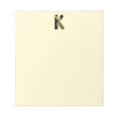 Bloc-note monogramme rétro - K (Devant)
