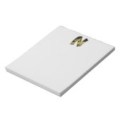 Bloc-note monogramme rétro - N (Tourné)