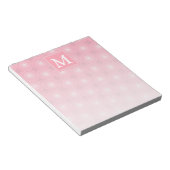 Bloc-note Monogramme rose cercles motif (Incliné)