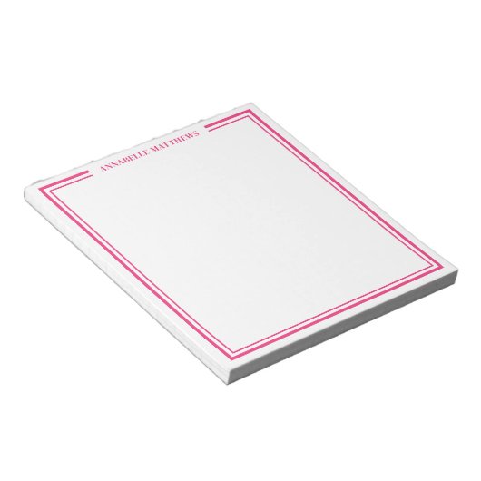Bloc-note Monogramme Rose Chaud (Incliné)
