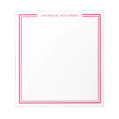 Bloc-note Monogramme Rose Chaud (Devant)