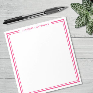 Bloc-note Monogramme Rose Chaud