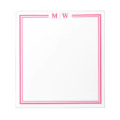 Bloc-note Monogramme Rose Foncé (Devant)