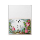 Bloc-note monogramme rose & JASMINES (Tourné)