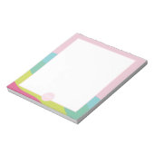 Bloc-note Monogramme rose moderne ondes abstraites girly Blo (Tourné)