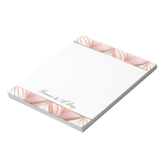 Bloc-note Monogramme rose ou devis (Tourné)