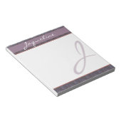Bloc-note Monogramme Rouille Mauve Bleu Foncé (Incliné)