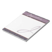 Bloc-note Monogramme Rouille Mauve Bleu Foncé (Tourné)
