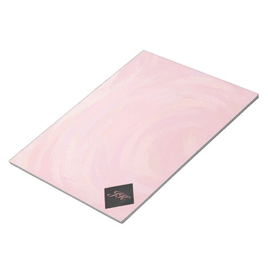 Bloc-note Monogramme saumon Swirl (Incliné)