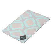 Bloc-note Monogramme serpent impression Brown et Turquoise (Incliné)