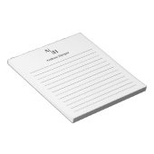 Bloc-note Monogramme simple classique moderne (Incliné)