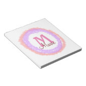 Bloc-note Monogramme simple couleur paillettes scintillement (Incliné)
