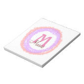 Bloc-note Monogramme simple couleur paillettes scintillement (Tourné)
