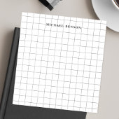 Bloc-note Monogramme simple et propre avec des lignes de gri