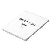 Bloc-note monogramme simple personnalisé ajouter votre nom m (Tourné)