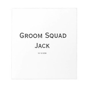 Bloc-note monogramme simple personnalisé ajouter votre nom m