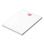 Bloc-note Monogramme Simple Rose Chaud (Tourné)