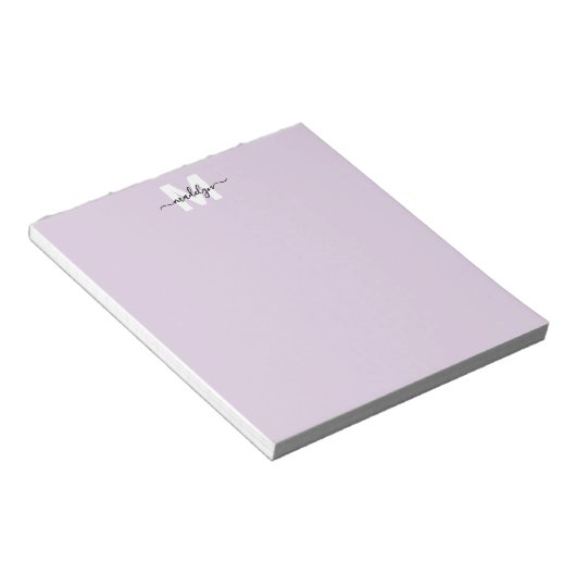 Bloc-note Monogramme Simple Violet (Incliné)