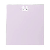 Bloc-note Monogramme Simple Violet (Devant)