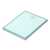 Bloc-note Monogramme trois nom Modèle Turquoise (Tourné)