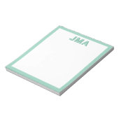 Bloc-note Monogramme Turquoise simple (Tourné)
