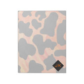 Bloc-note Monogramme vache noir et orange Impression (Tourné)