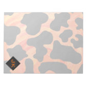 Bloc-note Monogramme vache noir et orange Impression (Devant)