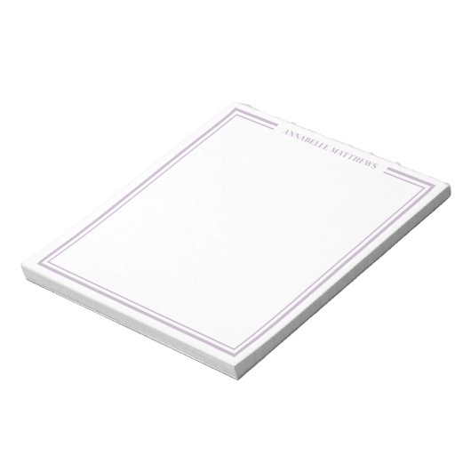 Bloc-note Monogramme Violet (Tourné)