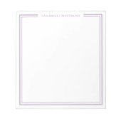 Bloc-note Monogramme Violet (Devant)