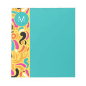 Bloc-note Monogrammed Boldy Colored Abstract (Devant)