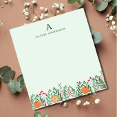 Bloc-note Monogrammed Christmas Flowers Notepad