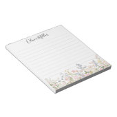 Bloc-note Monogrammed Colorful Flower Garden Floral Lined (Incliné)