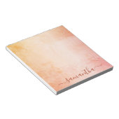 Bloc-note Monographie en marbre rustique rose or rose (Incliné)