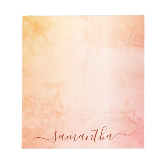 Bloc-note Monographie en marbre rustique rose or rose (Devant)