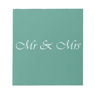 Bloc-note Monsieur & Madame Typographie