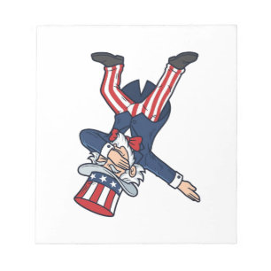 Bloc-note Monsieur patriotique Dabbing Design vectoriel vint
