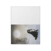 Bloc-note montagne des bernese dans la neige (Tourné)