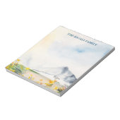 Bloc-note Montagnes aquarelles personnalisées (Tourné)