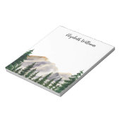 Bloc-note Montagnes aquarelles personnalisées (Tourné)