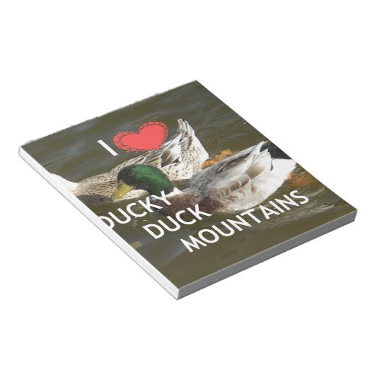 Bloc-note Montagnes de canards. (Incliné)