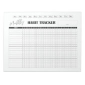 Bloc-note Monthly Habit Tracker White (Devant)
