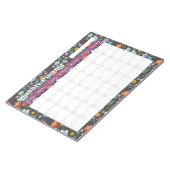 Bloc-note Monthly Planner Spring Colorful Flowers  (Incliné)