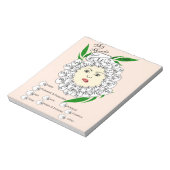 Bloc-note Mood Tracker mensuel (Tourné)