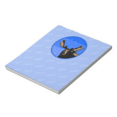 Bloc-note Moose en hiver - Art original de la faune (Tourné)