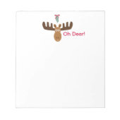 Bloc-note Moose Head_Mistletoe_Oh Cher ! (Devant)