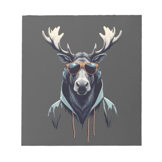 Bloc-note Moose Portant Sweat - shirt à capuche Drôle Cool a (Devant)