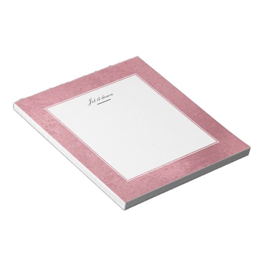 Bloc-note Mor rose moderne (Incliné)