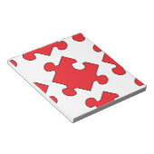 BLOC-NOTE MORCEAU DE PUZZLE ROUGE (Incliné)
